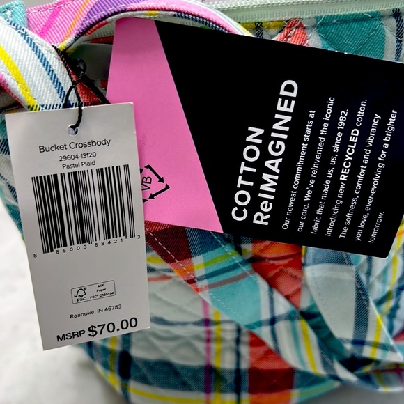 Vera Bradley cross body plaid print bag Brand new with tags - Picture 5 of 5